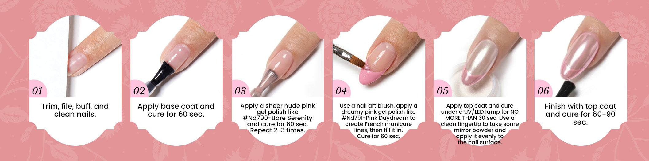 how to do aurora powder mother's day nails at home