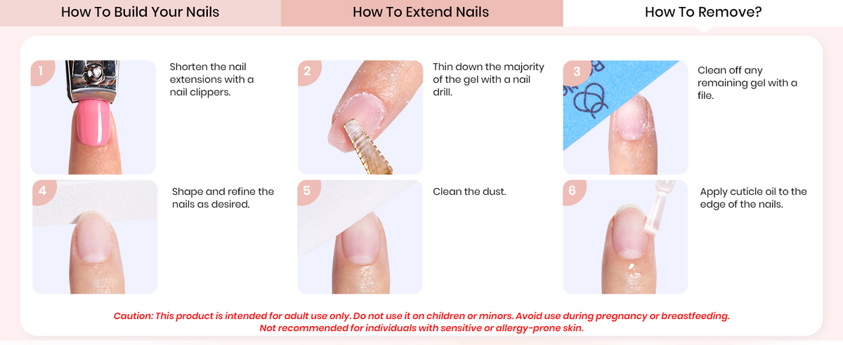 how to remove builder gel