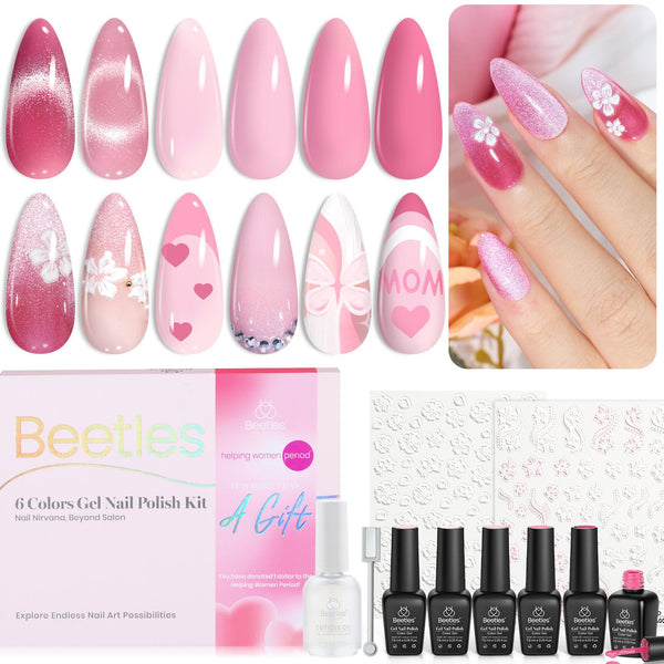 Selfless Love | 6 Colors Valentines Nails Gel Polish Set