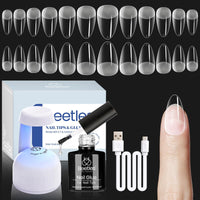 Beetles Etch-X Short Almond Shaped Tips Nail Extension Kit