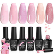 Romantic Shimmer | 6 Colors Gel Polish Set