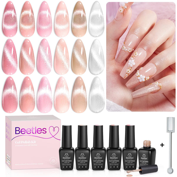 Pink Velvet | 6 Colors Valentines Nails Gel Polish Set