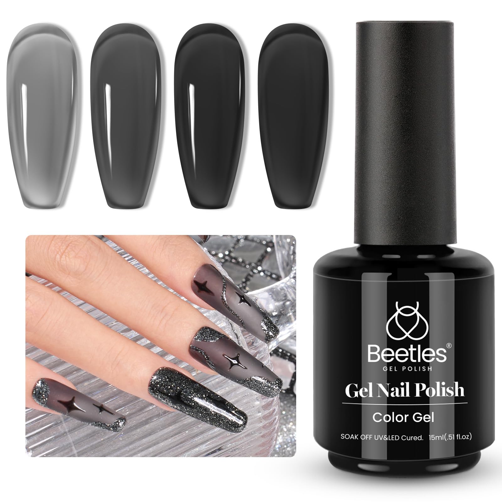 Black Crystal |15ml Gel Polish