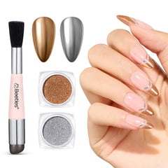  Gold Metallic Silver -Chrome Nail Powder