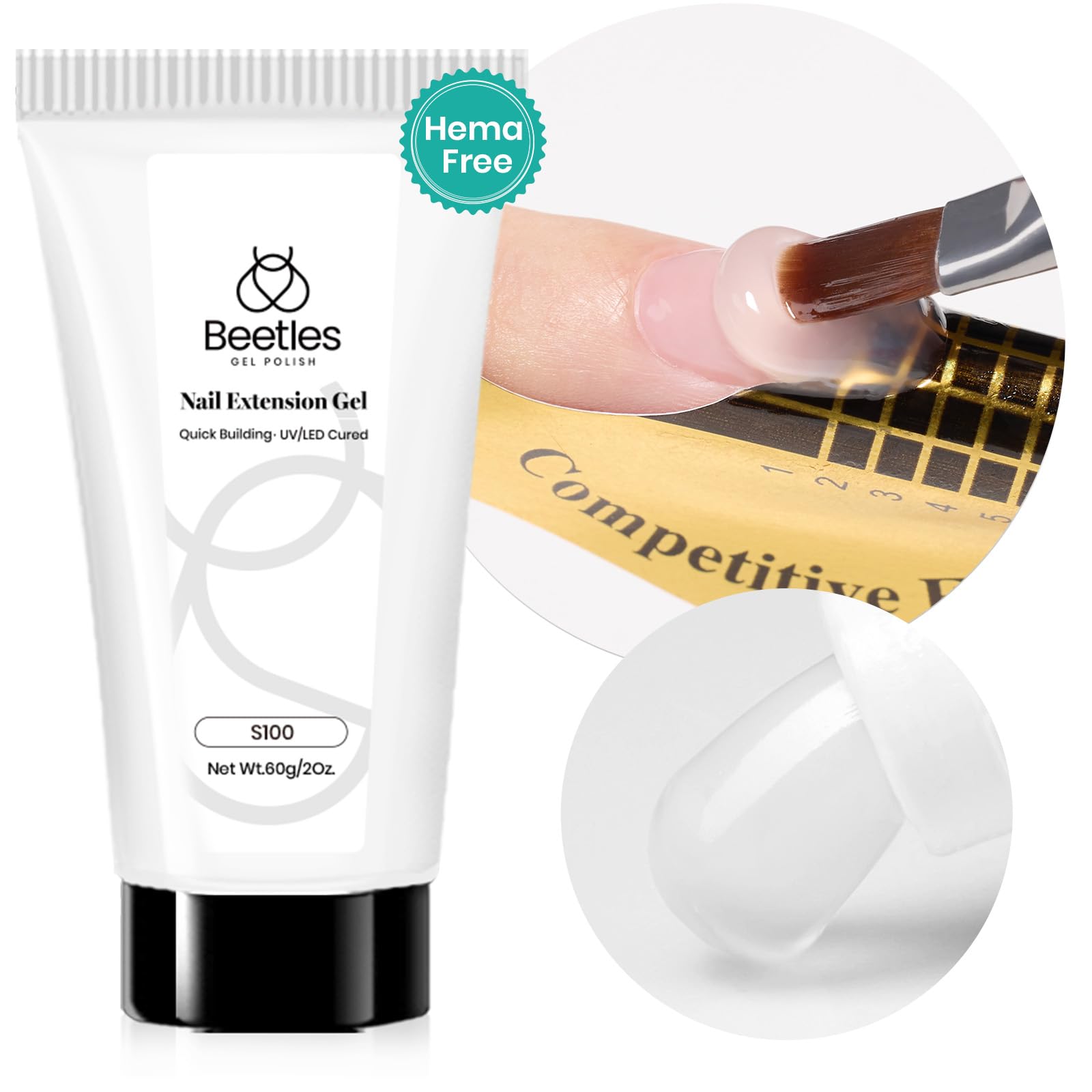 Hema-Free Clear Nail Extension Gel 2OZ/60g