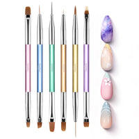 Double-ended Nail Art Brush Set- 6pcs