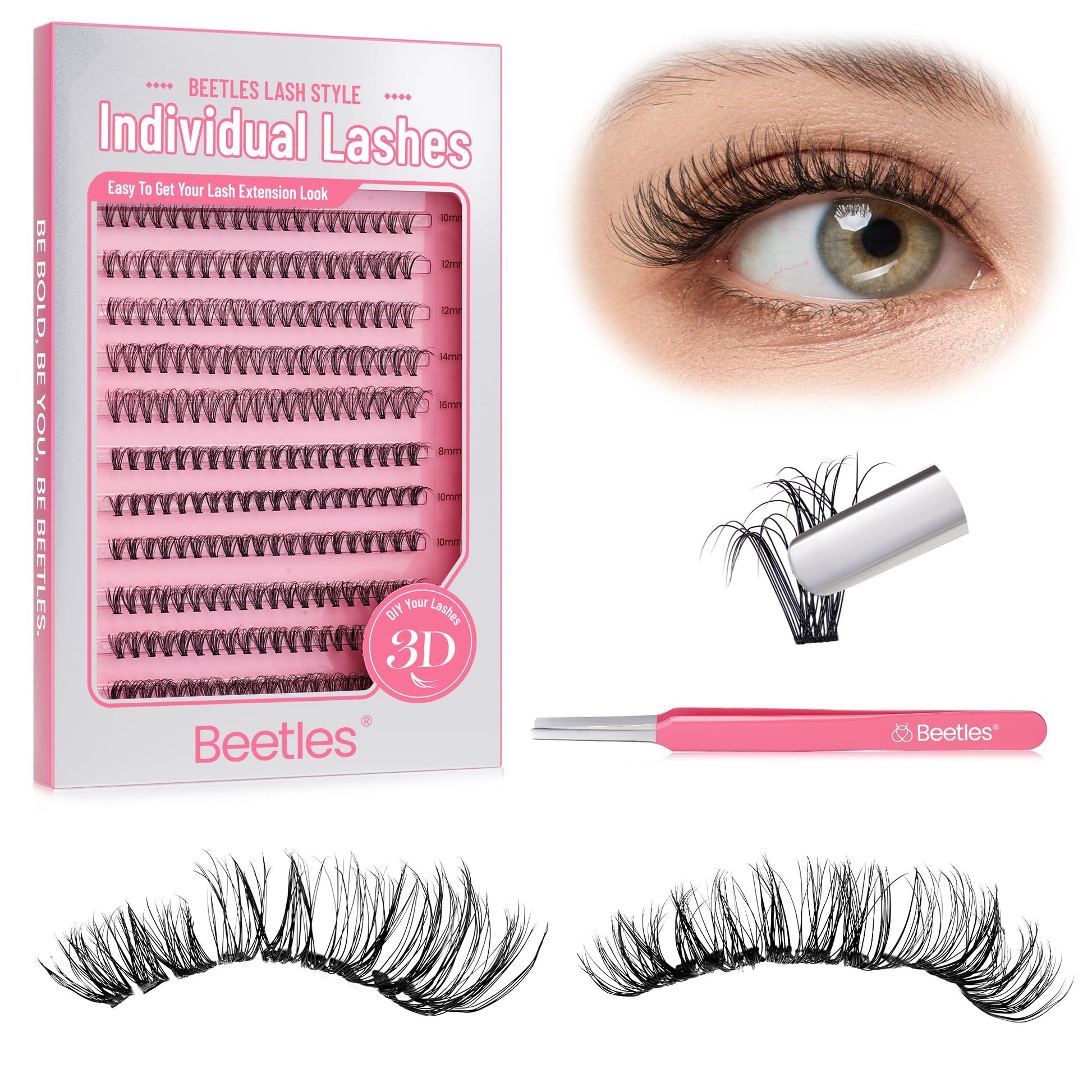 False Eyelash Clusters Kit| Individual Lashes 280pcs D Curl 8-16mm