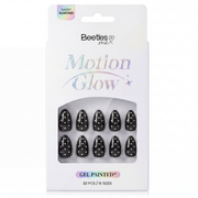 Beetles Stay Shining Polka Midnight Press On Nails