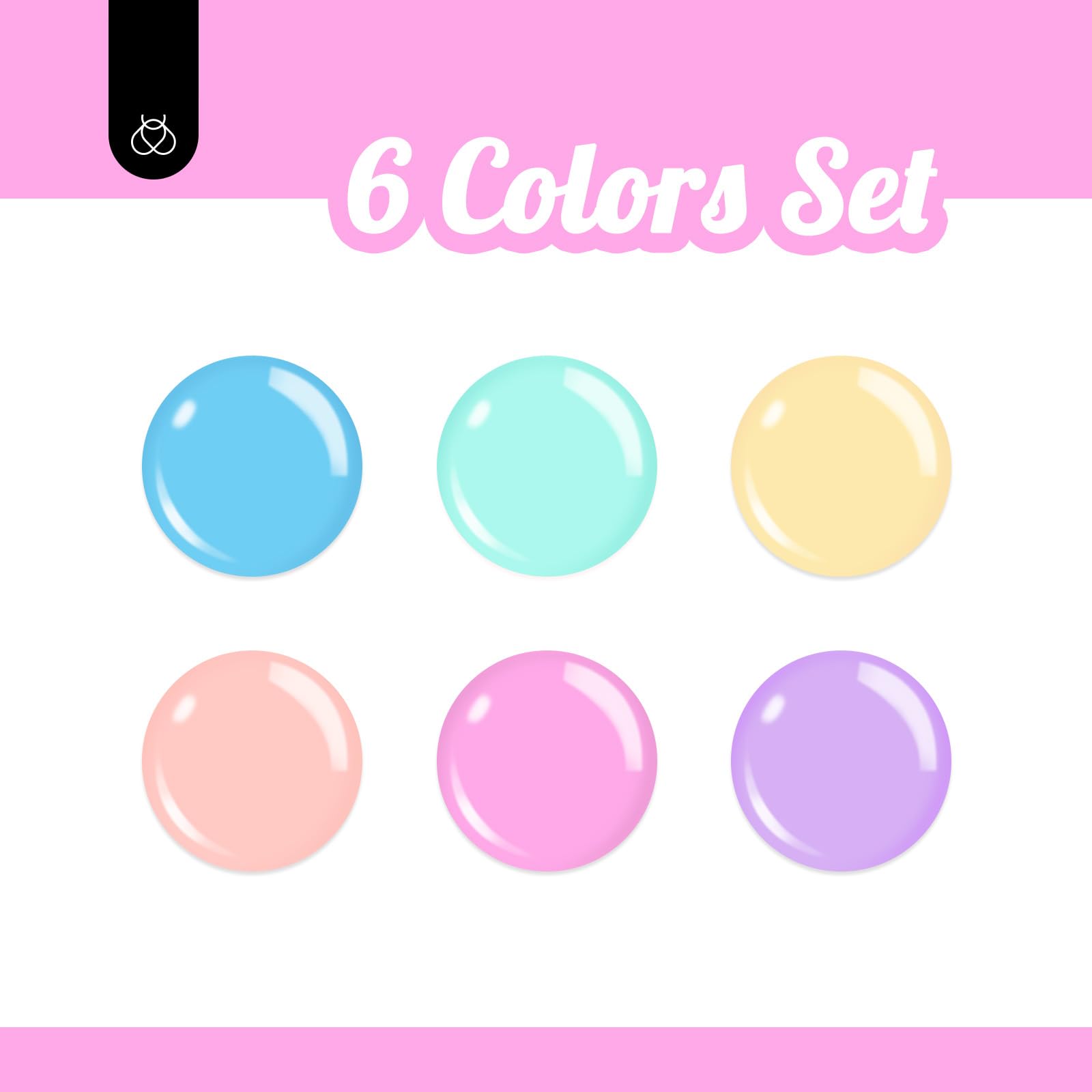 Pastel Unicorn | 6 Colors Gel Polish Set