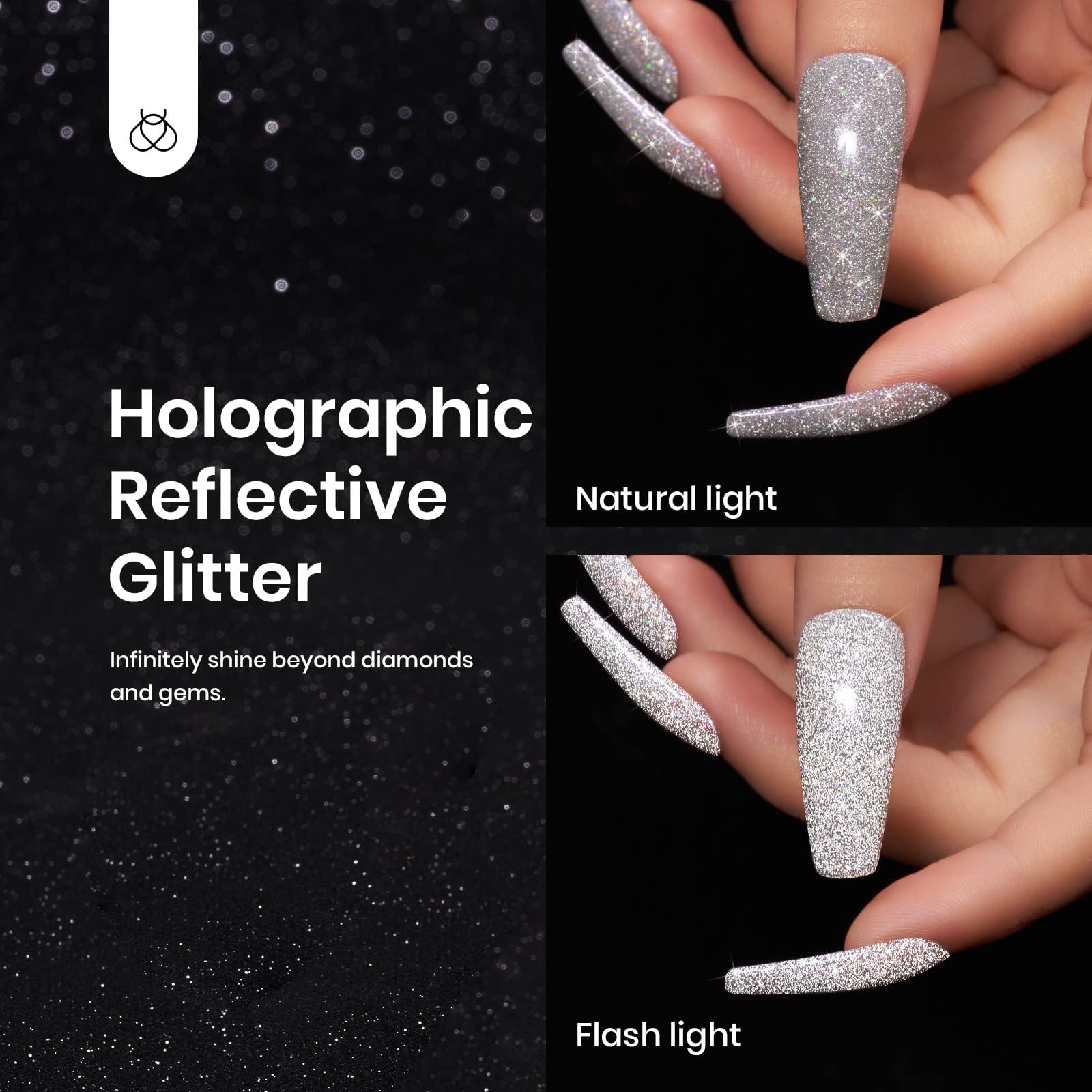 Midnight Sparkling - 6 Colors Gel Nail Polish Set
