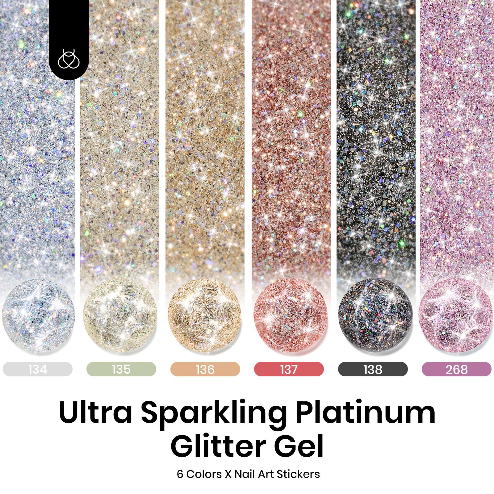 Diamond Shine | 6 Colors Gel Polish Set