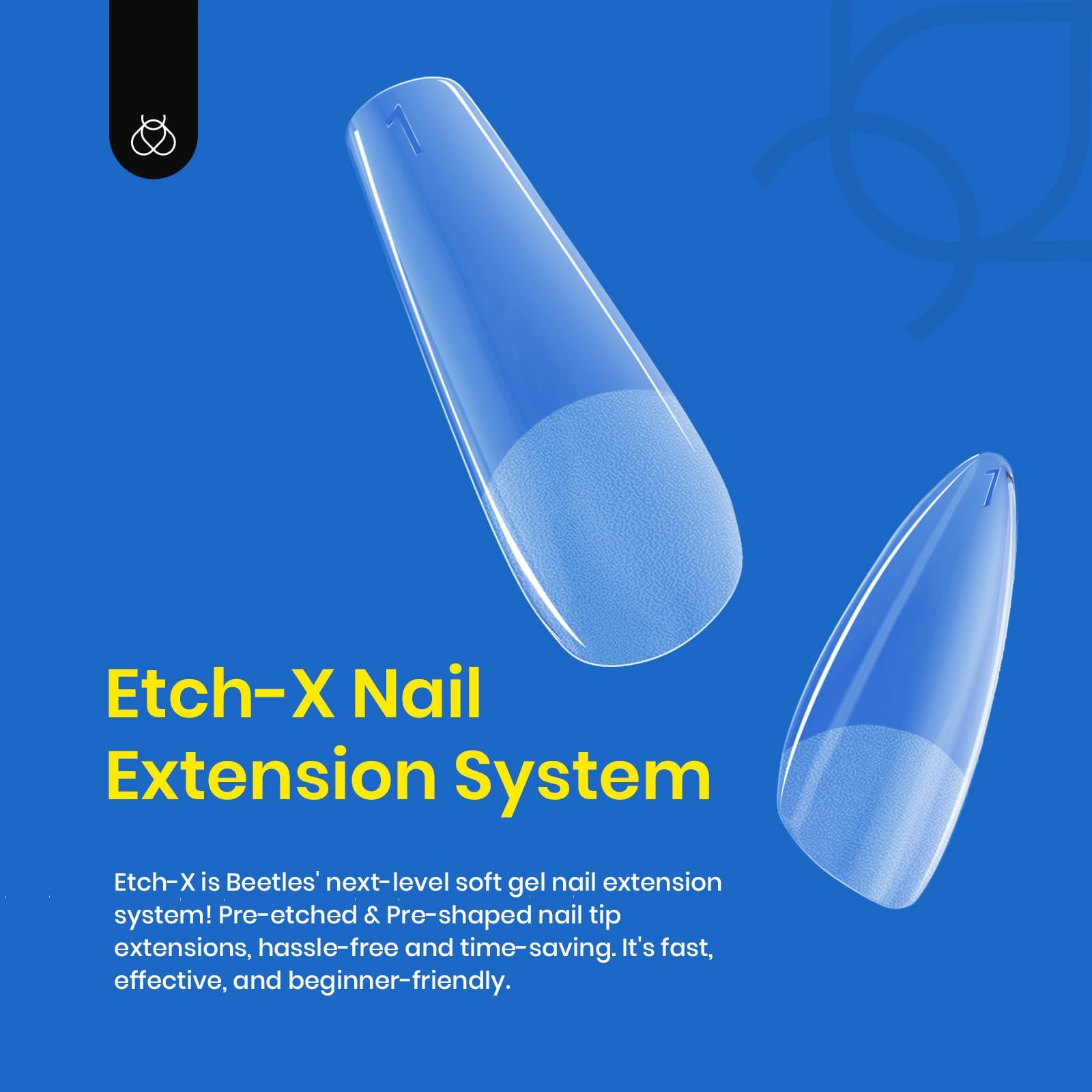 Half Matte Medium Almond Nail Gelly Tips-500pcs#050