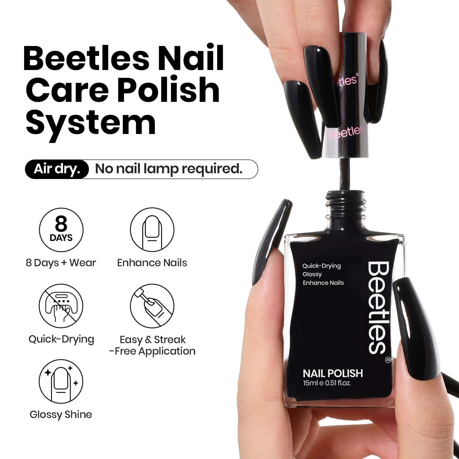 Classic Black |15ml Nail Polish
