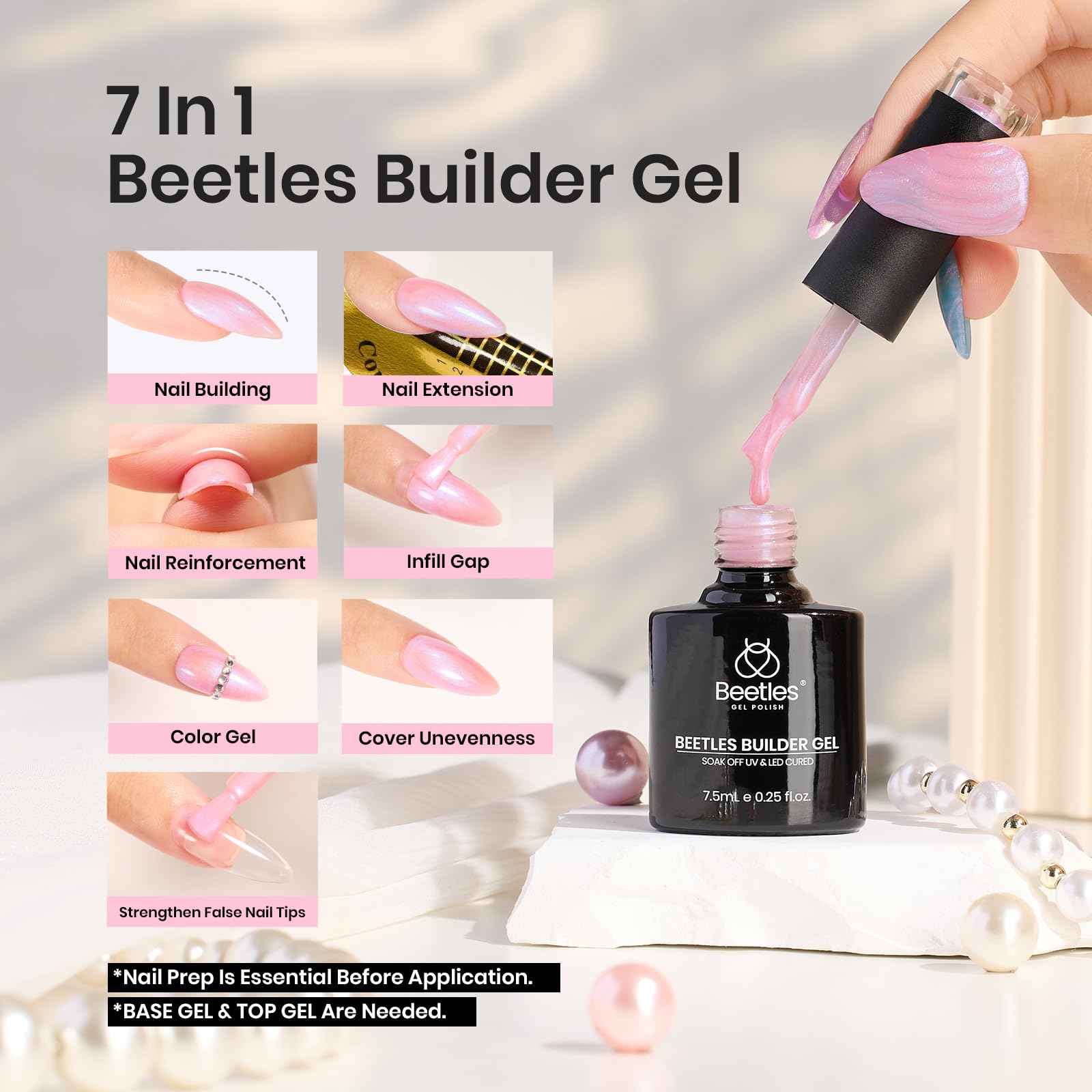 Pearly Moonstone-6 Colors Builder Nail Gel Set
