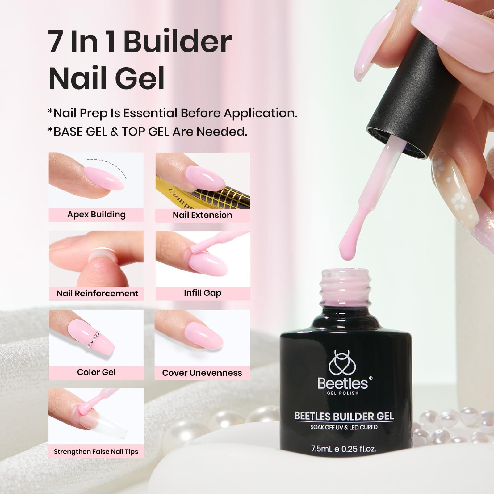 Sheer Luck-6 Colors Builder Nail Gel Set – Beetles Gel Polish