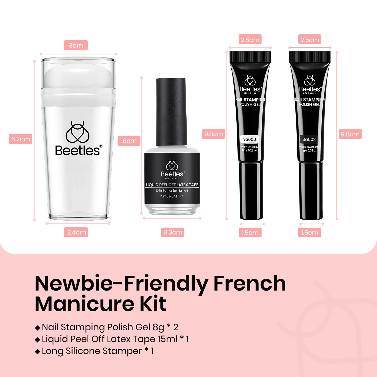 French Tip Tool Stamp Gel Silicone  Kit