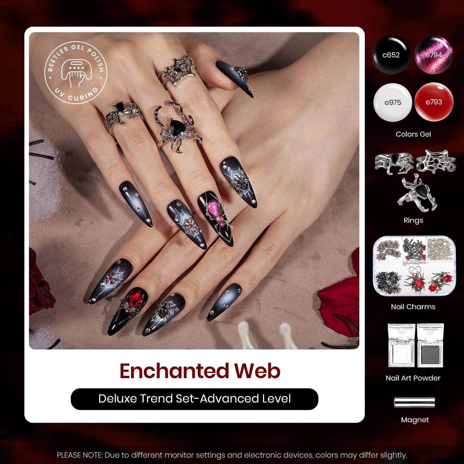 Red Black Cat Eye Set | 5 Colors Gel Polish Set