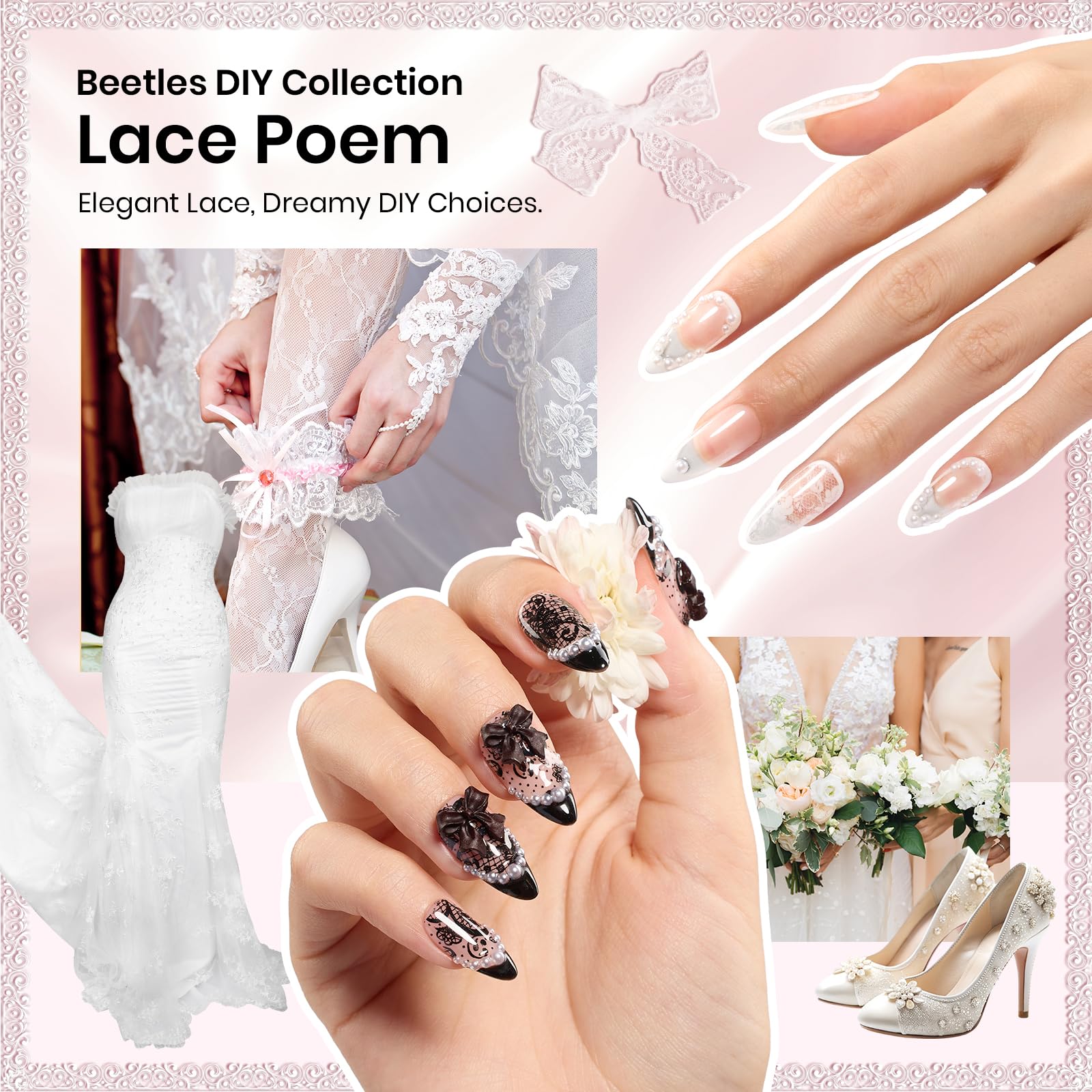 Lace Poem | 2 Colors with All-Inclusive Nail Art Essentials Kits
