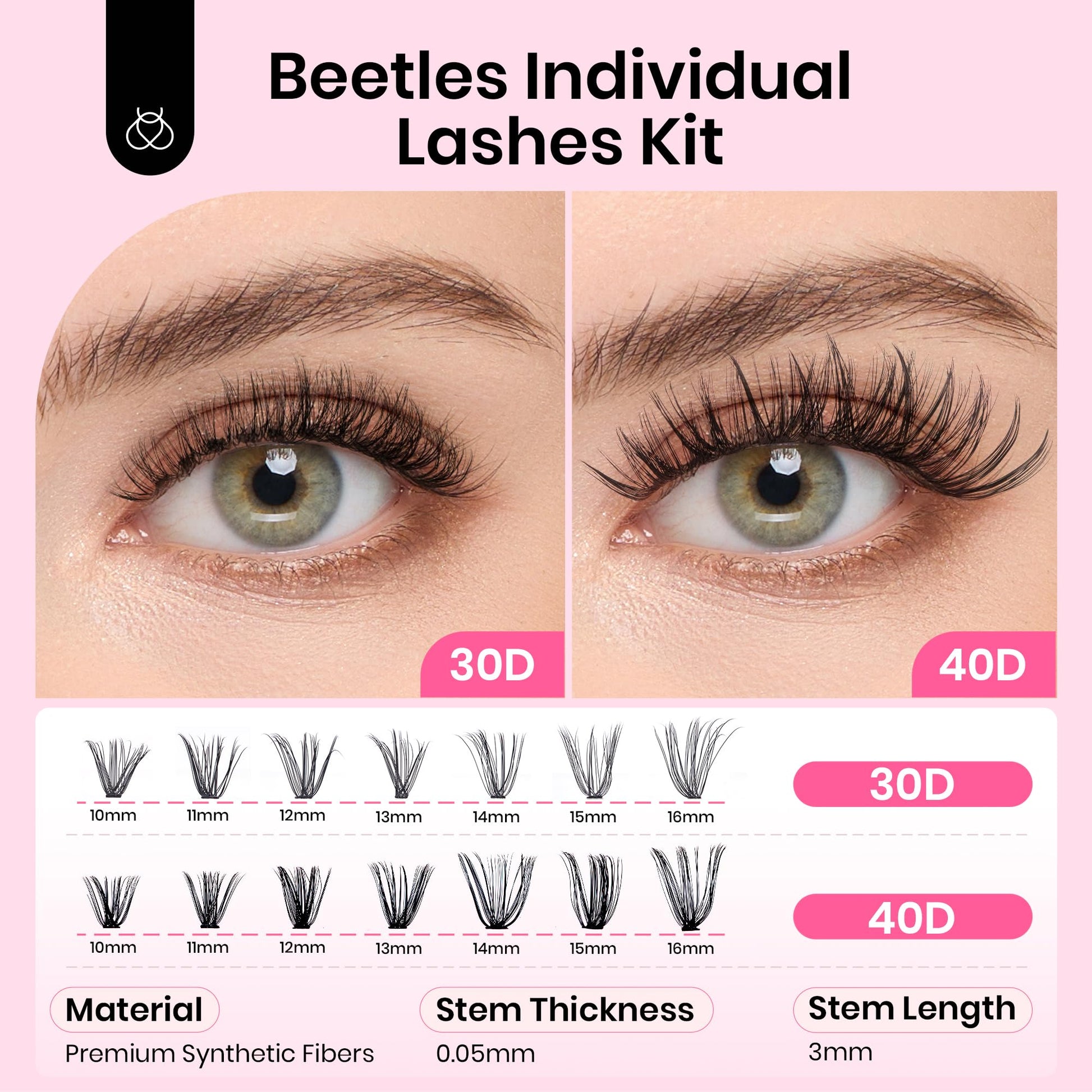 False Eyelash Clusters Kit| Individual Lashes 280pcs