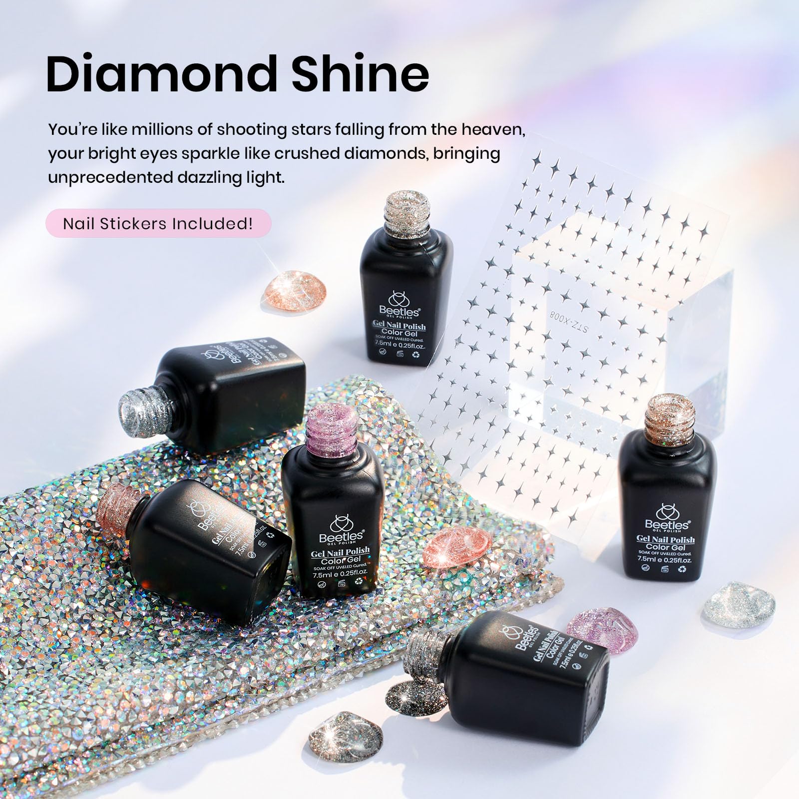 Diamond Shine | 6 Colors Gel Polish Set