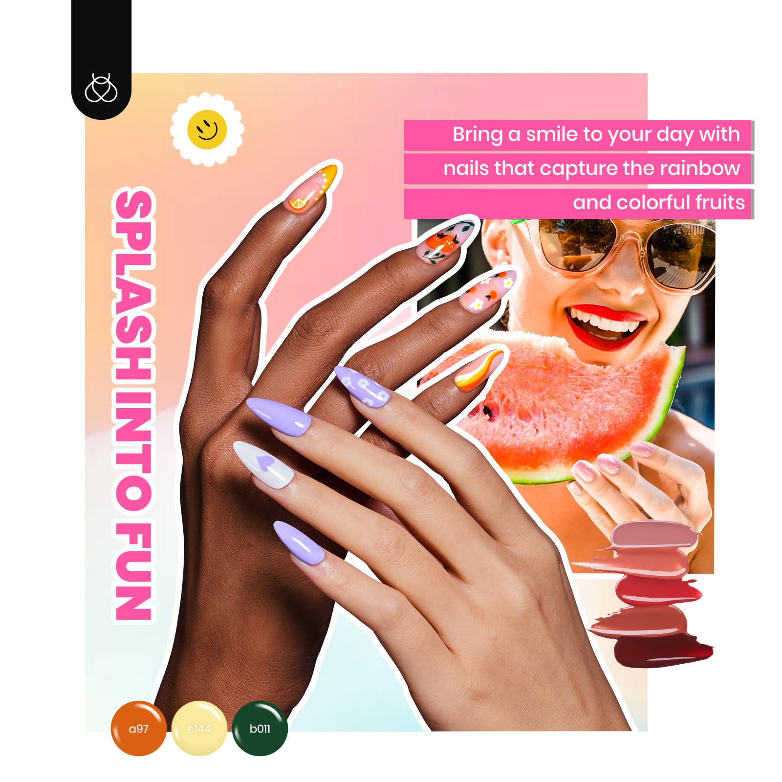 Emotional Spectrum Beauty Kit: 55 Colors Nail Art Gels, Tools, Accessories, Care Essentials, and Eyelashes