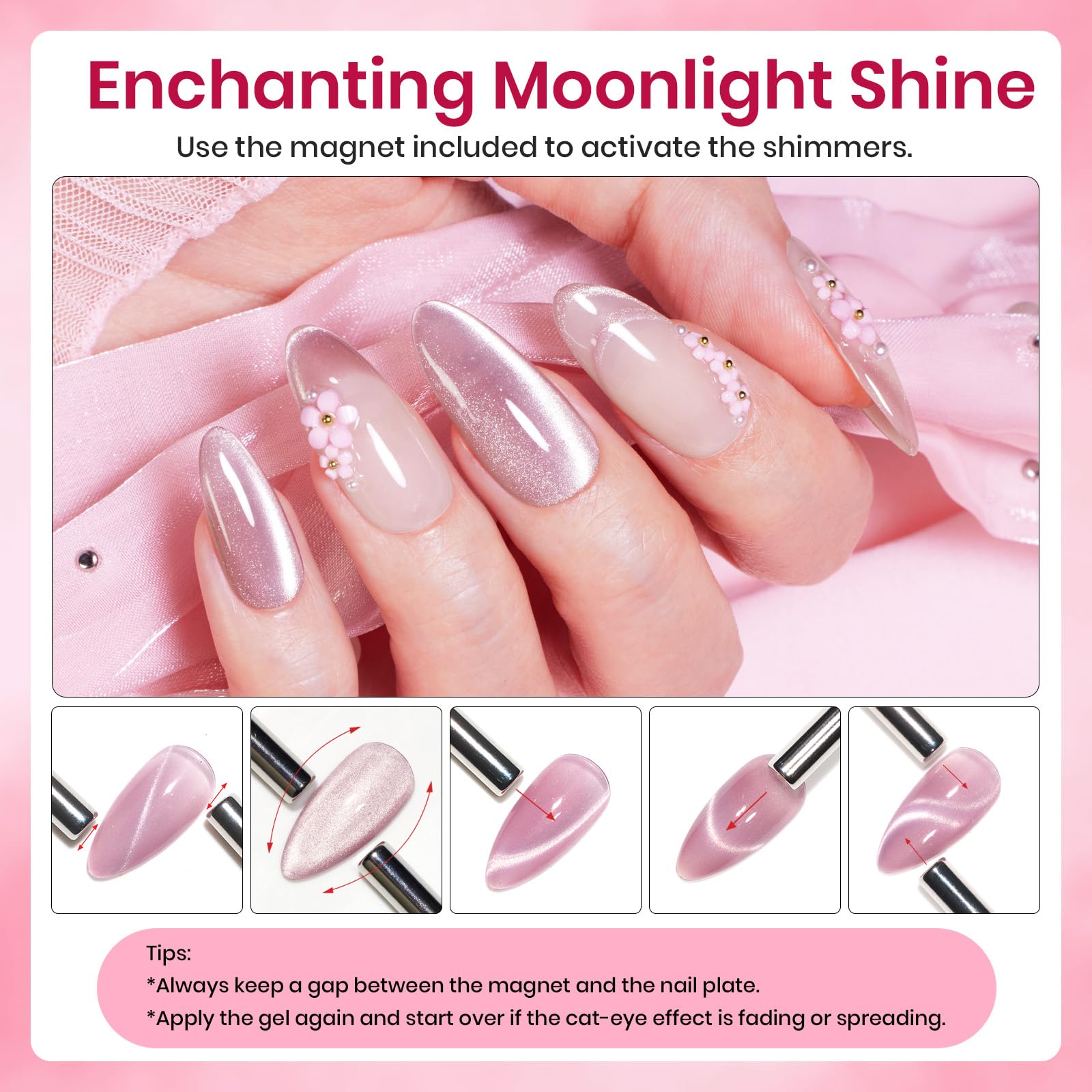Shimmer Glass Cat Eye 6 Colors Gel Polish Set