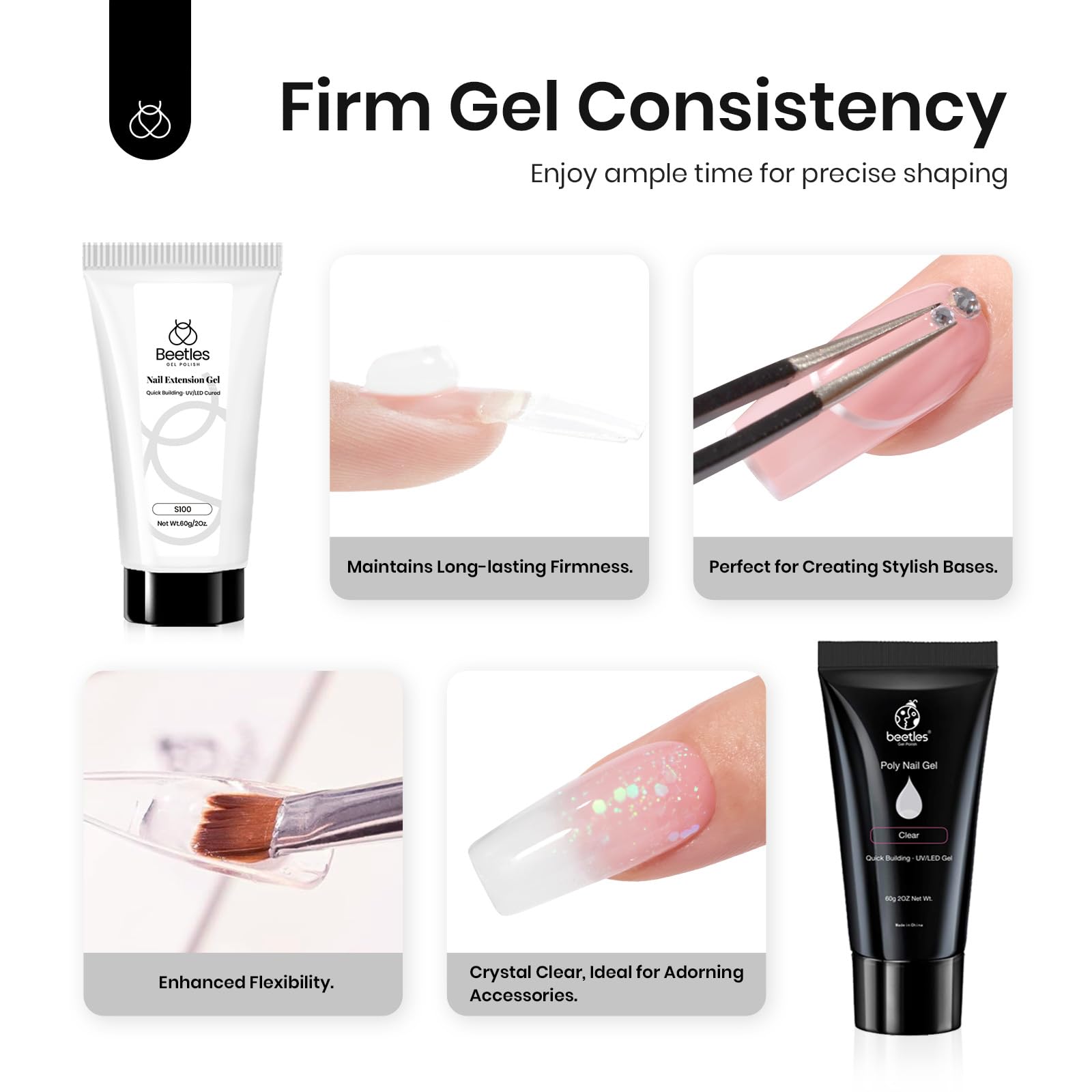 Hema-Free Clear Nail Extension Gel 2OZ/60g