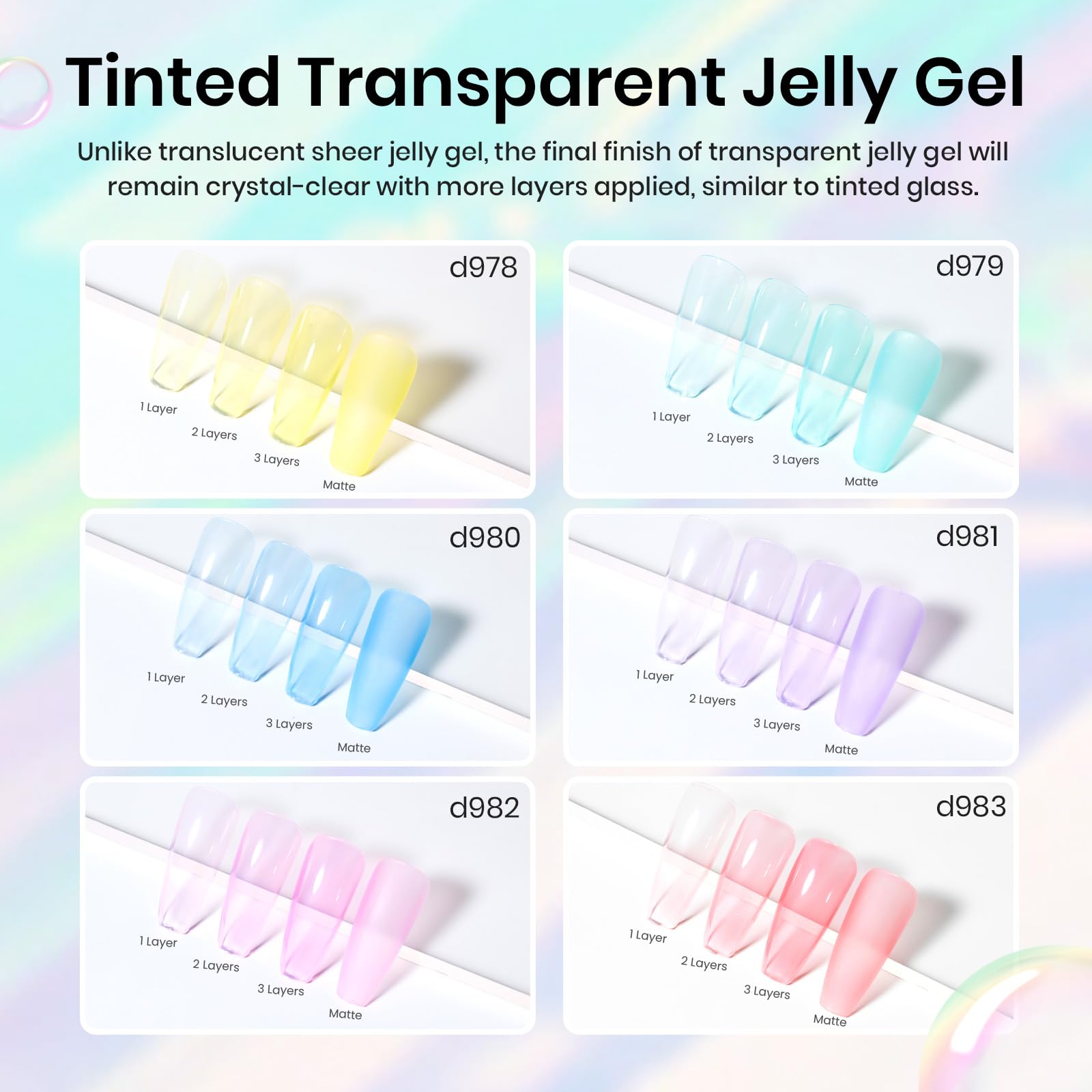 Crystal Candy | 6 Colors Gel Polish Set