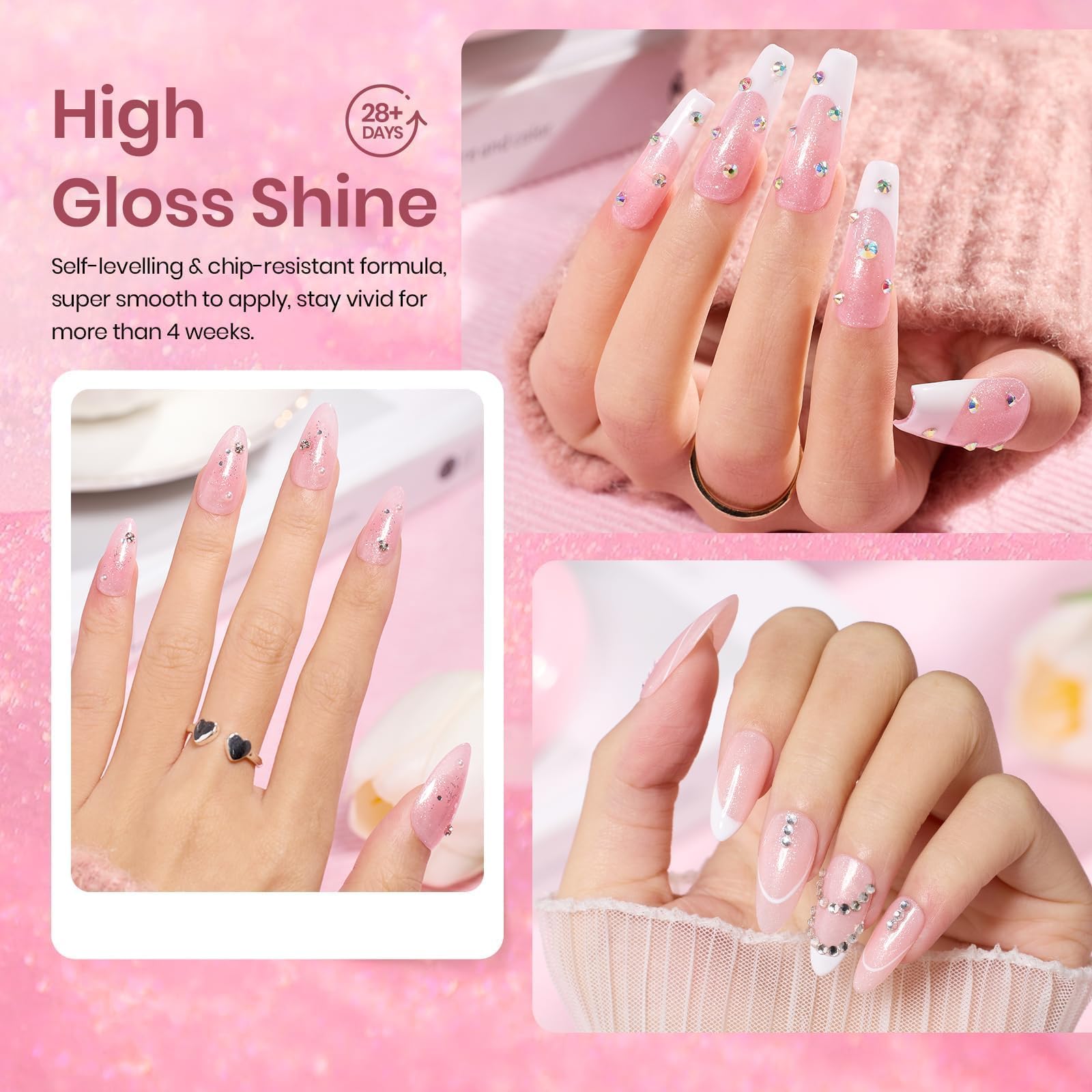 Romantic Shimmer | 6 Colors Gel Polish Set