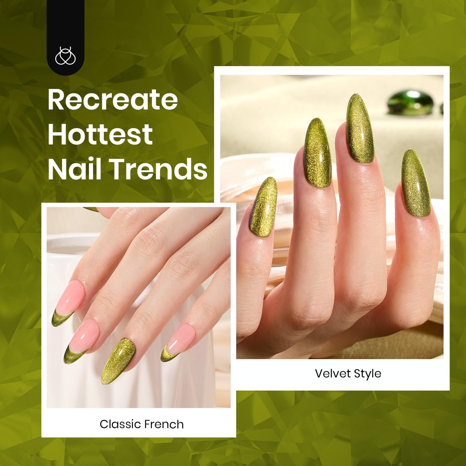 Olive Green Cat Eye Gel |15ml Fireworks Nail Gel Polish