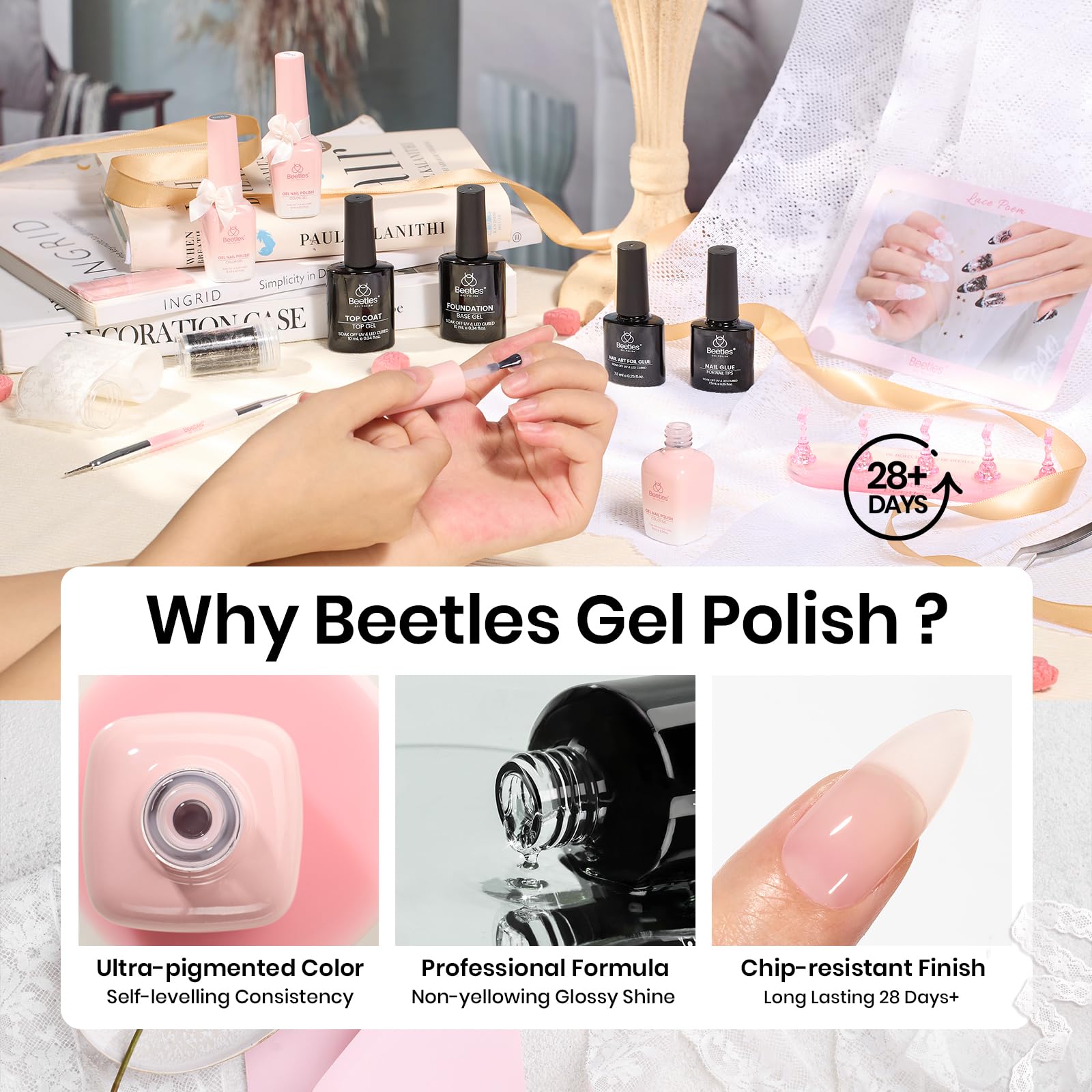 Lace Poem | 2 Colors with All-Inclusive Nail Art Essentials Kits