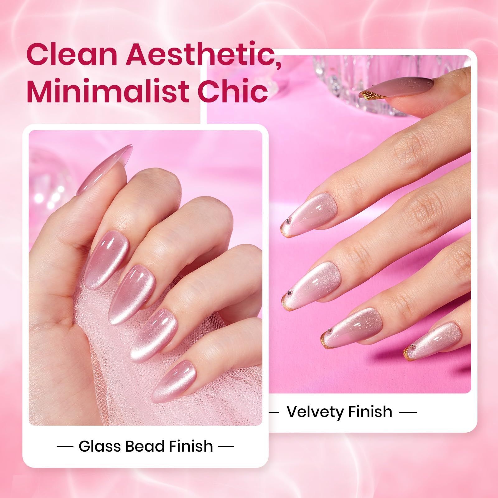 Shimmer Glass Cat Eye 6 Colors Gel Polish Set