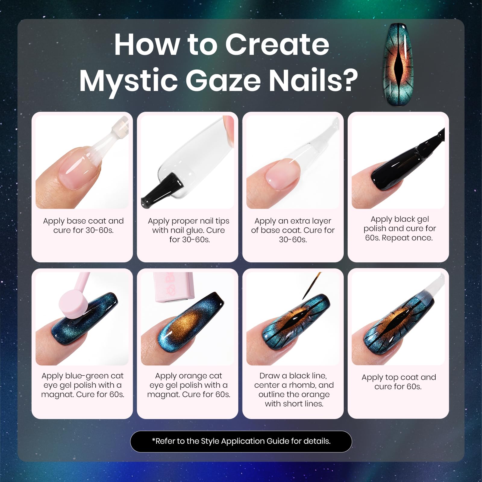 Mystic Gaze | 4 Colors with All-Inclusive Nail Art Essentials Kits