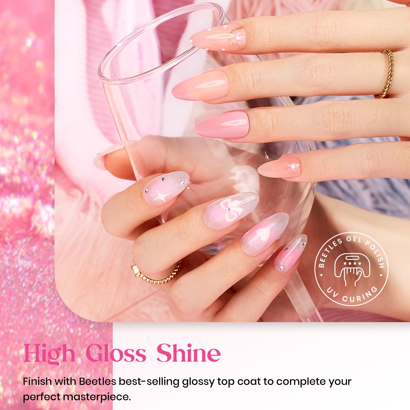 Pink Confetti | 6 Colors Gel Polish Set