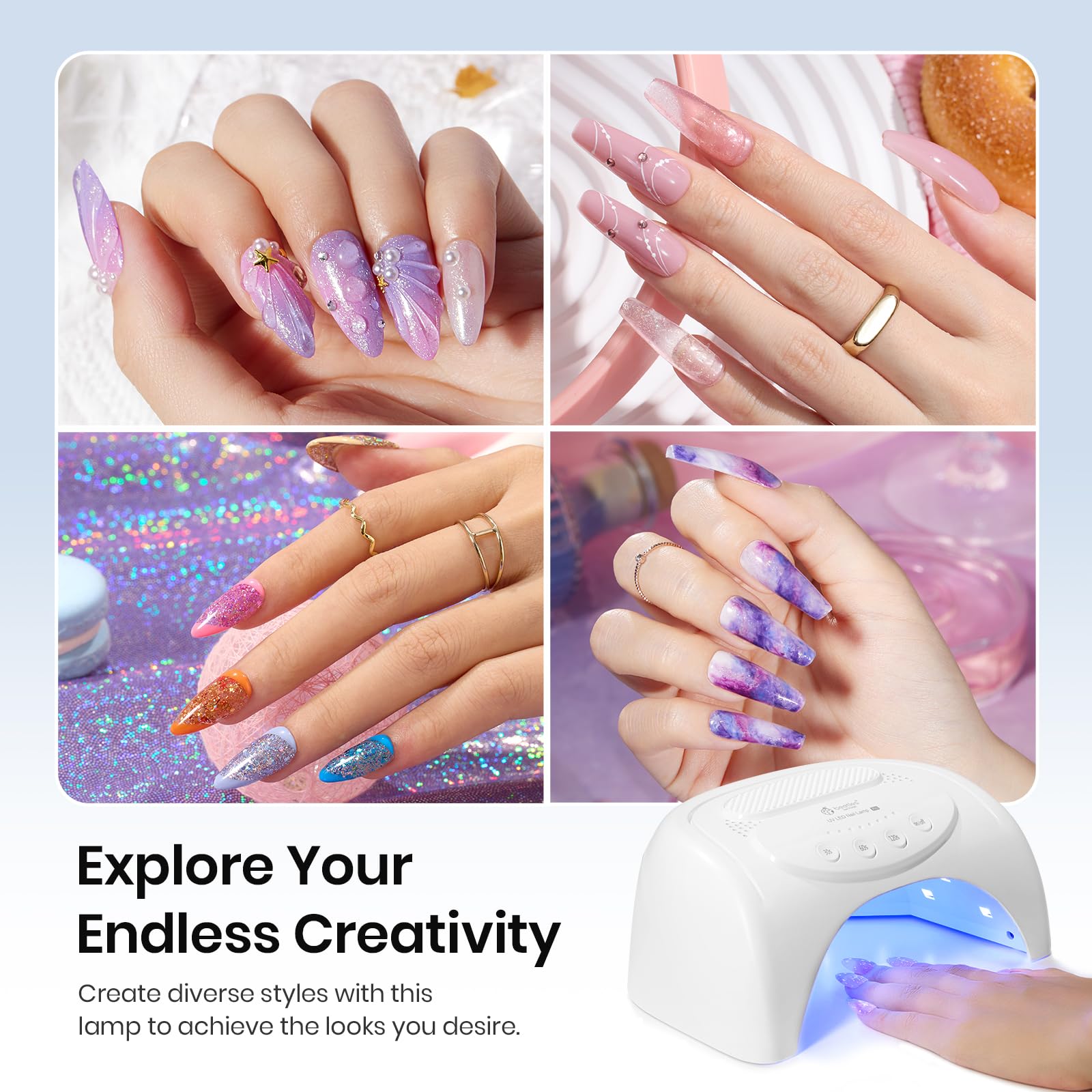 UV LED Nail Lamp Gel Polish Dryer