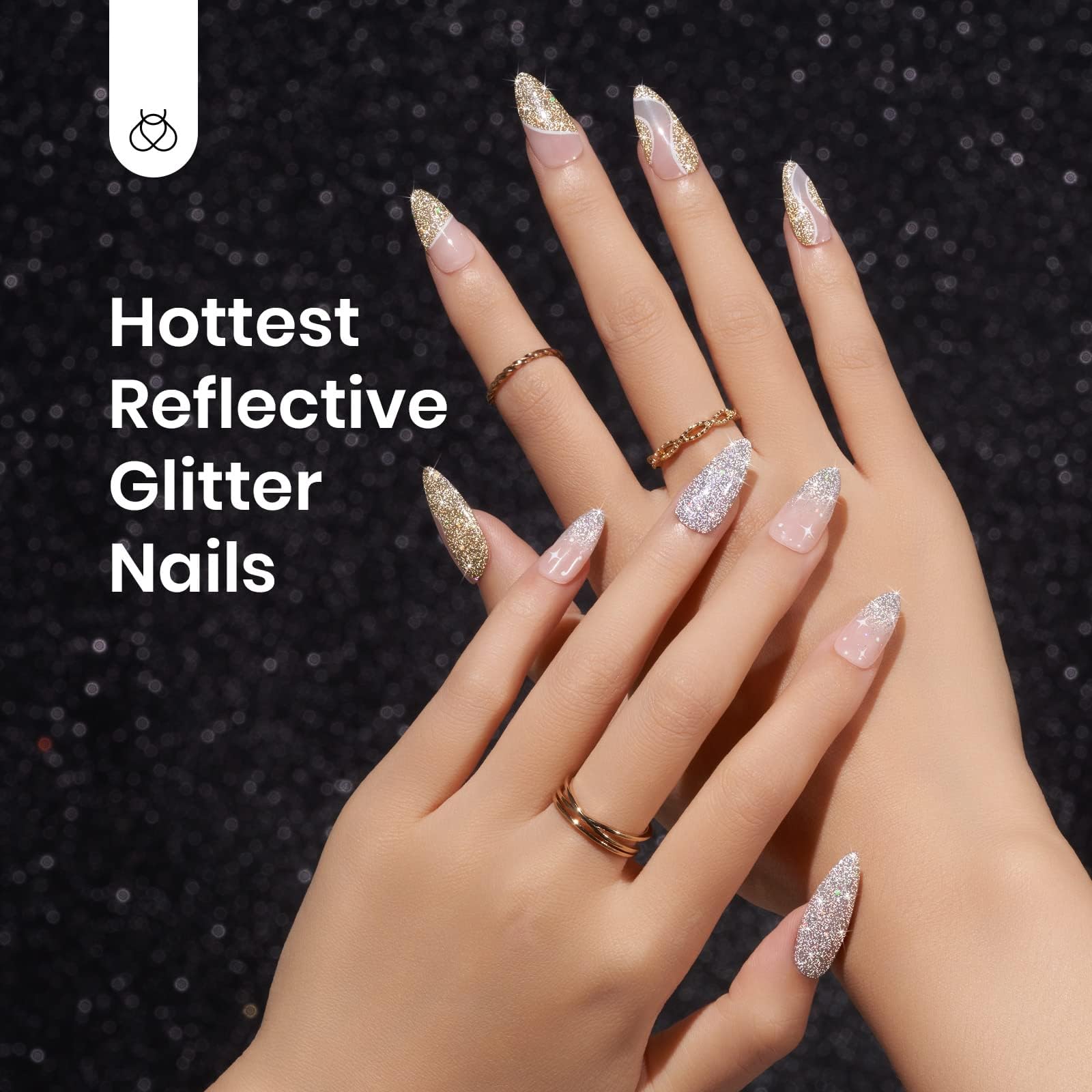 Midnight Sparkling - 6 Colors Gel Nail Polish Set