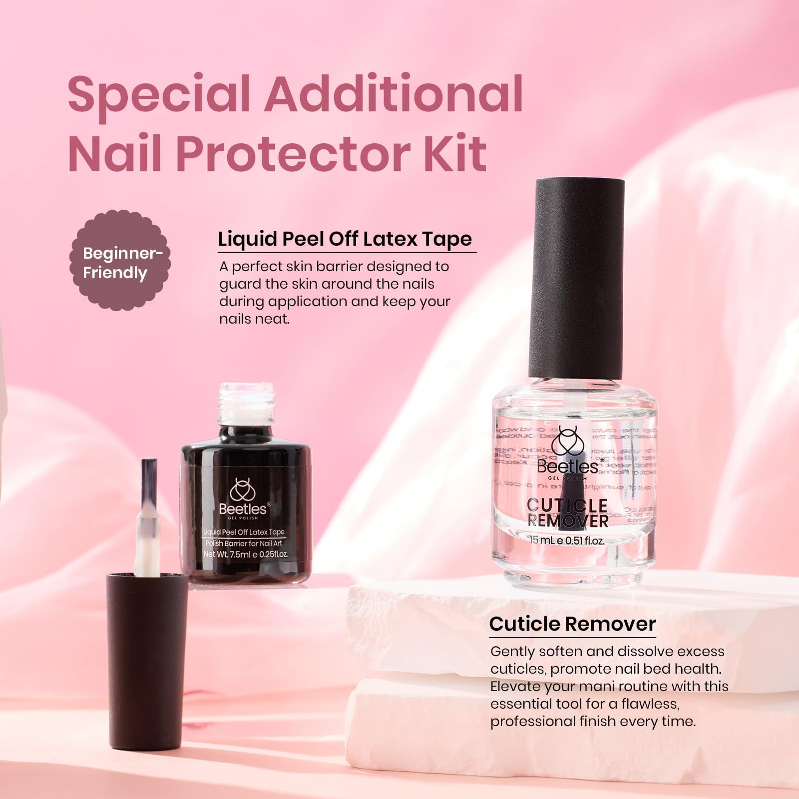 Glazed Shimmer Starter Kit: Nail Art Liner Gels, Tools Accessories & Care Essentials