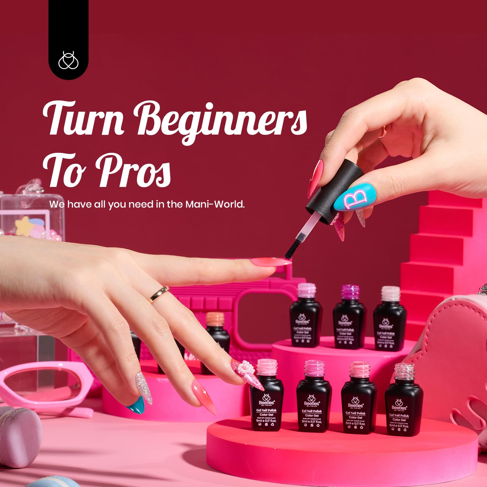 Alluring Sweetie Gel Nail Polish Set with Base and Top Coat | 20 Colors, 5ml/Each