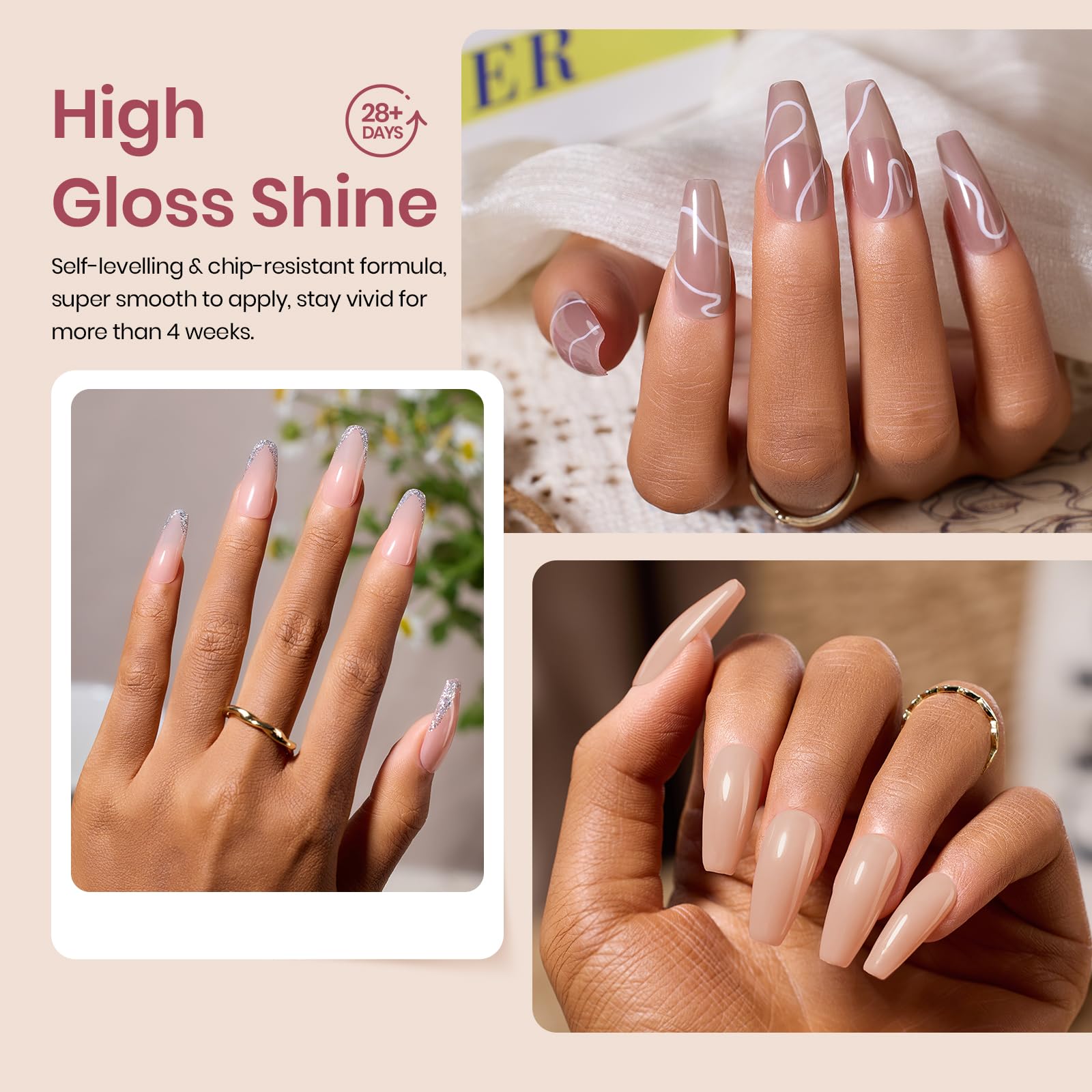 Neutral Nude  | 6 Colors Gel Polish