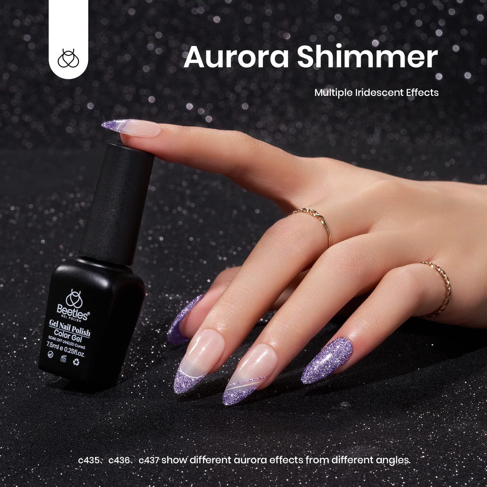 Midnight Sparkling - 6 Colors Gel Nail Polish Set
