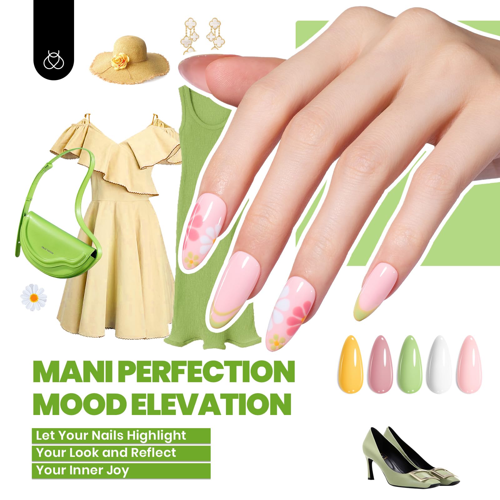 Color Outfit Manicure Kit: 35 Gel Colors, Tools, Accessories, and Care Essentials