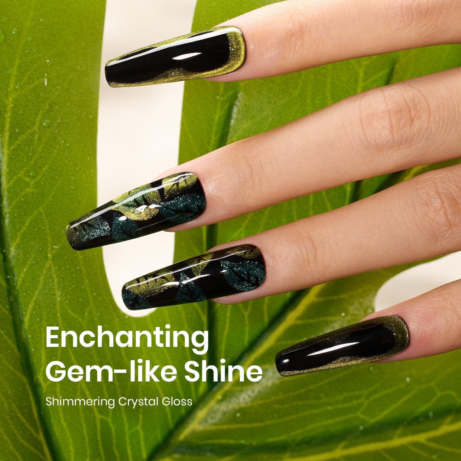 Olive Green Cat Eye Gel |15ml Fireworks Nail Gel Polish