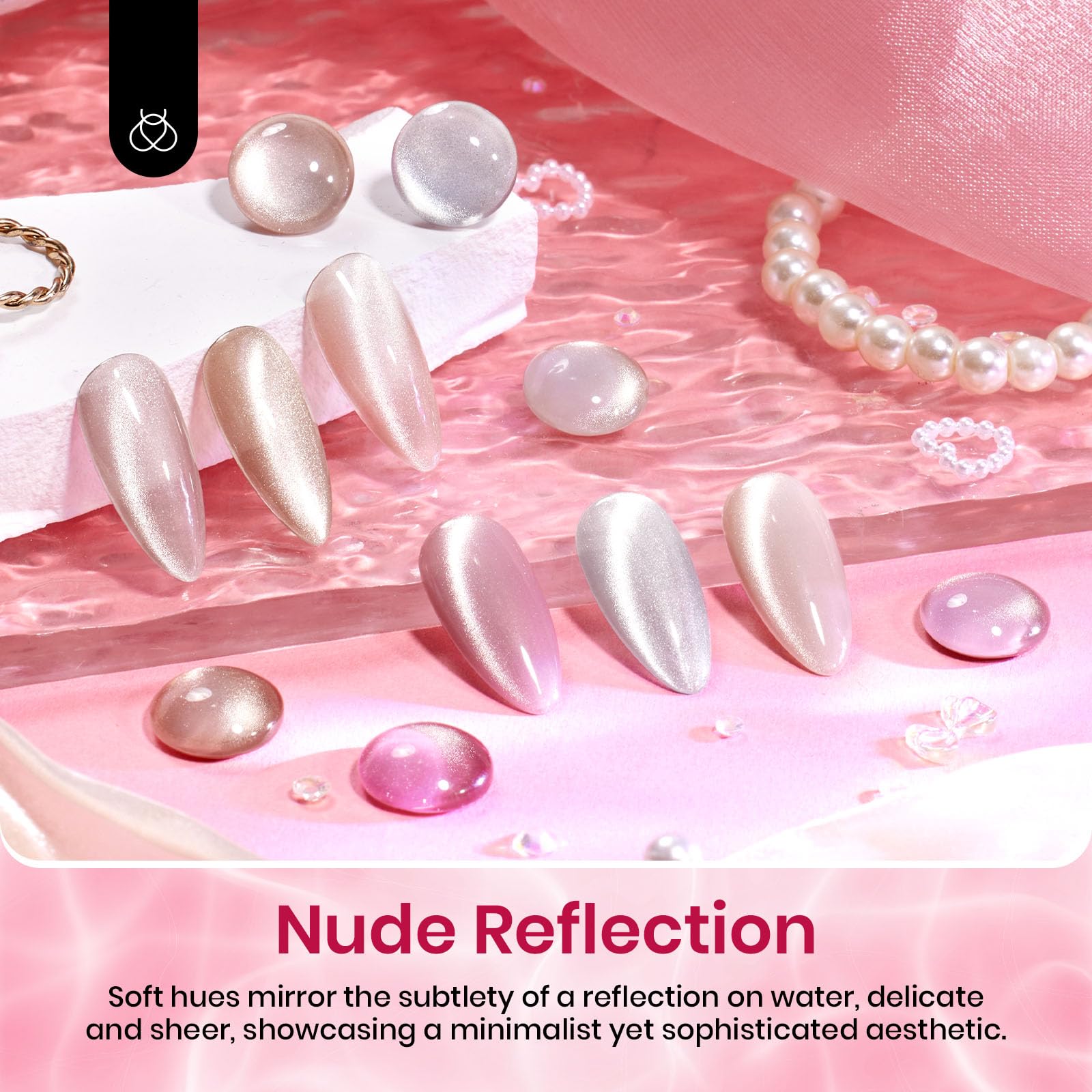 Shimmer Glass Cat Eye 6 Colors Gel Polish Set