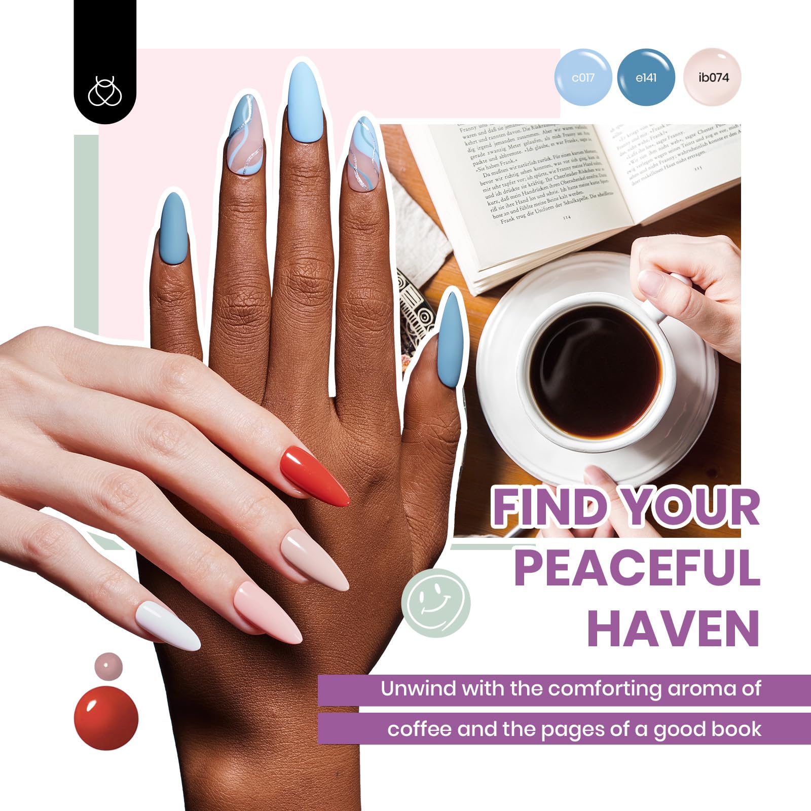 Emotional Spectrum Beauty Kit: 55 Colors Nail Art Gels, Tools, Accessories, Care Essentials, and Eyelashes