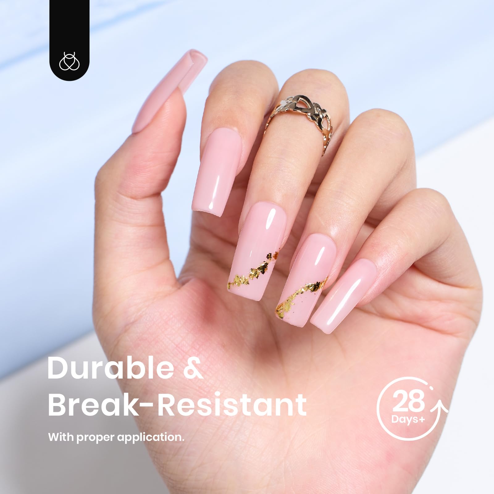 Half Matte Medium Square Nail Gelly Tips-500pcs#051