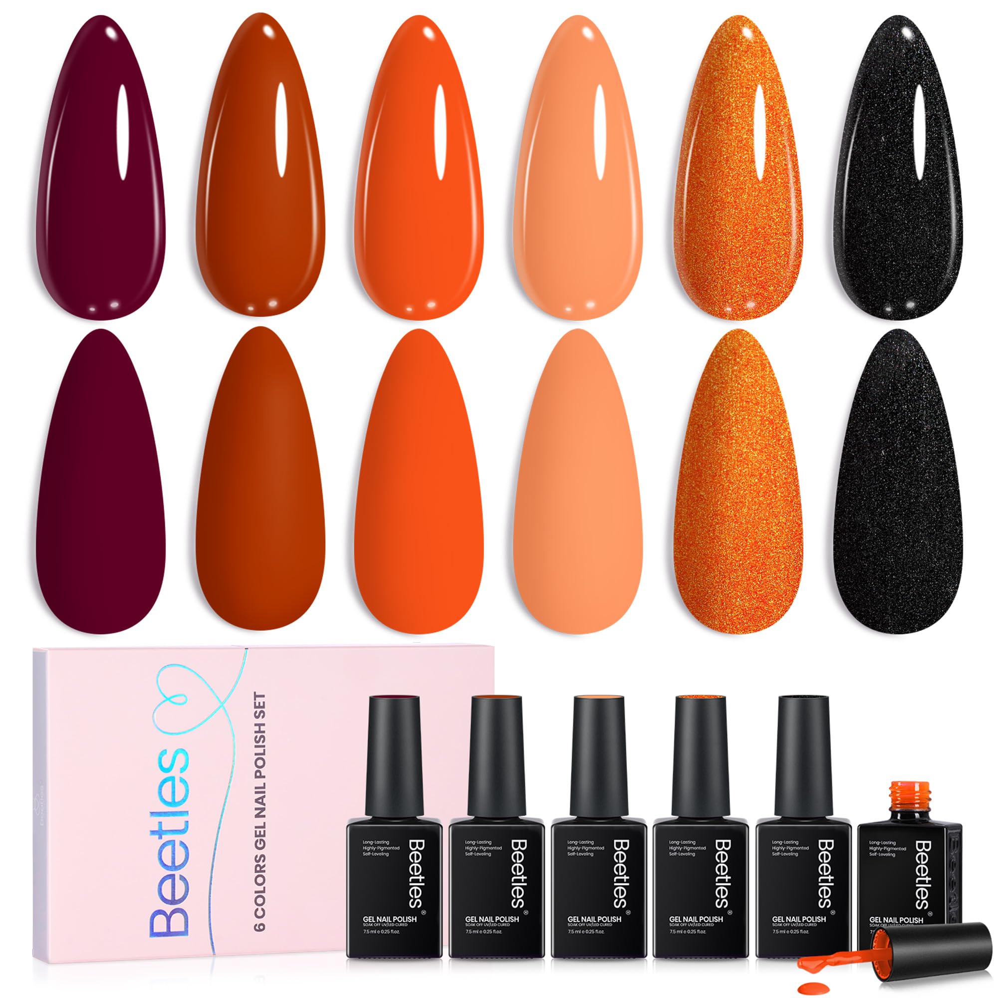 Autumn Leaves - 6 Colors Fall Gel Polish Set