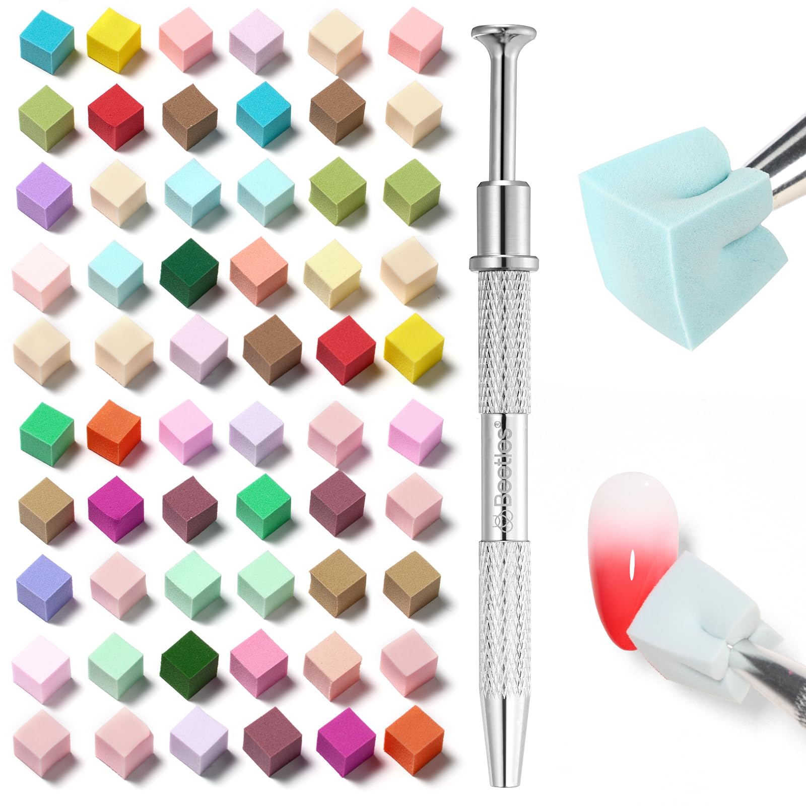 88pcs Soft Nail Sponges Pen Tool And 7ml White Nail Art Gel Liner