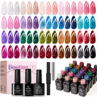 Beetles Timeless Gleam Cat Eye 20 Colors Summer Nails Gel Polish Set Glitter With Magnetic Base Matte Glossy Top Coat