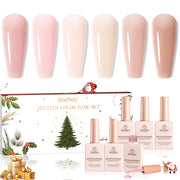 Beetles Rubber Base Gel Nail Polish - Christmas Limited 6 Colors Nude Gel Polish