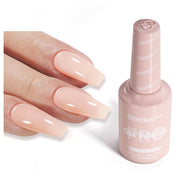 Beetles Pro Nude Gel Polish - Insecure but Pretty, Milky Pink Nail Color 20ML Sheer Nude Jelly Gel Polish